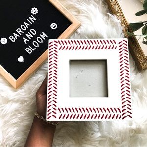 💕Red & White Square Photo Frame